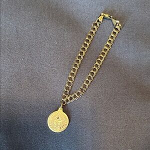 Creed Rosary Co child’s 22k over sterling First Communion Bracelet with charm